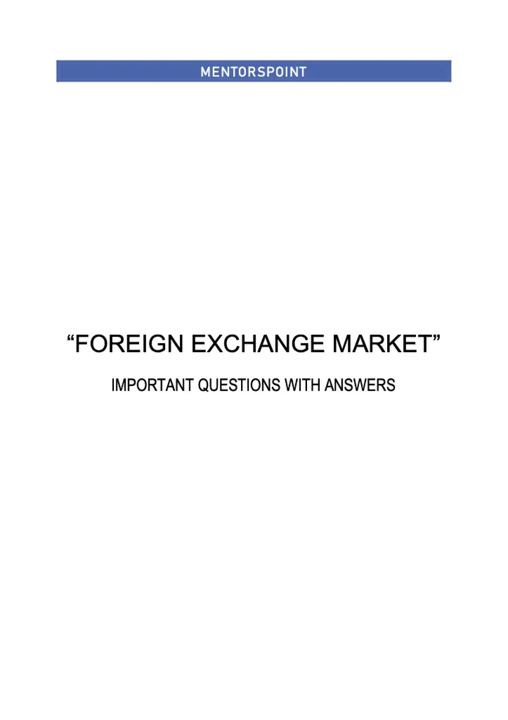 Foreign Exchange Market (BEC_IB_M1_FEM)