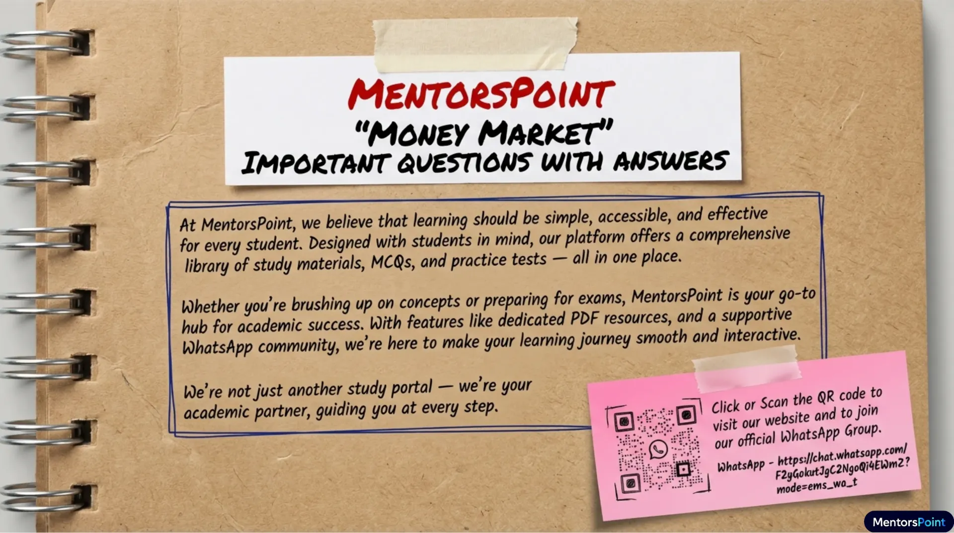 Money Market (One Shot Summary) (BEC_AAF_M1_MoMa)
