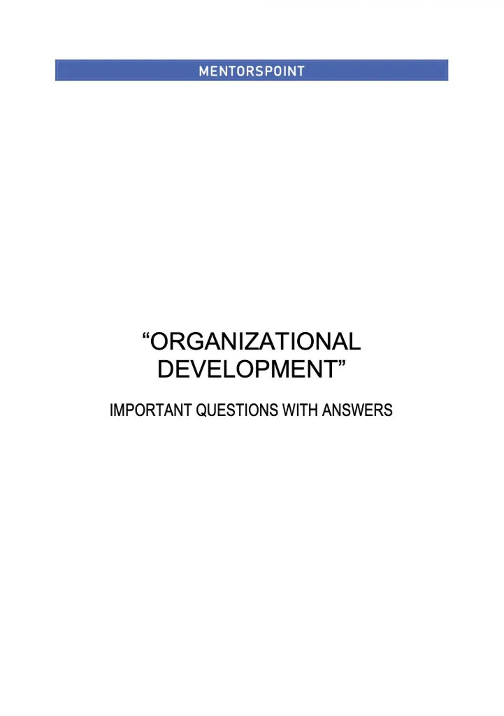 ORGANIZATIONAL DEVELOPMENT (CBM_HR_M1_OD)