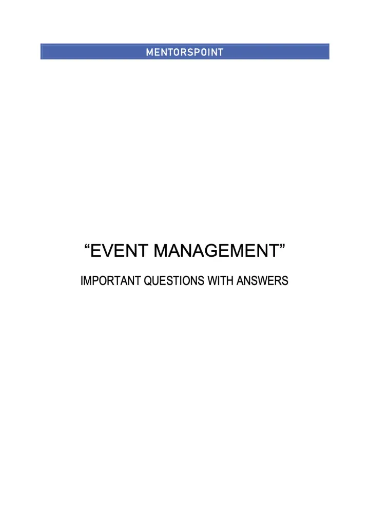 Event Management (CBM_MM_M1_EM)