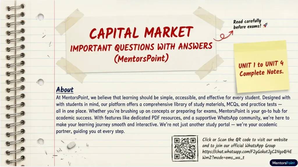 Capital Market (One Shot Summary) (BEC AAF M2 CM)