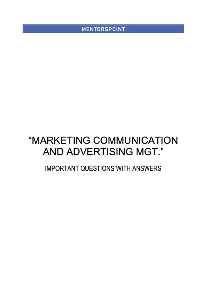 "MARKETING COMMUNICATION AND ADVERTISING MGT." (CBM_MM_M3_MCAM)