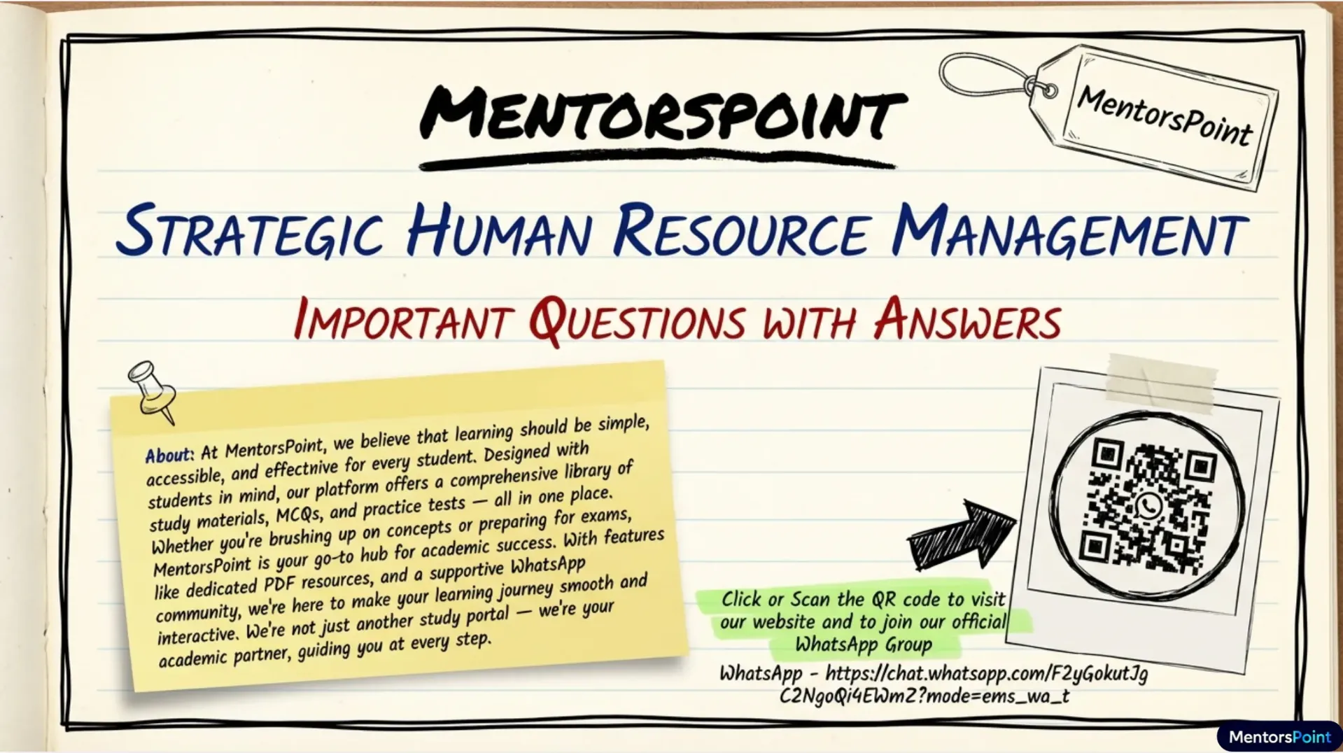 Strategic Human Resource Management (One Shot Summary) (CBM_HR_M3_SHRM)