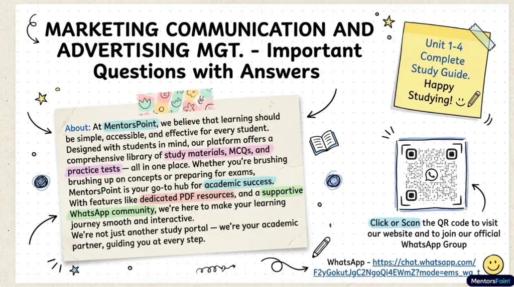 “MARKETING COMMUNICATION AND ADVERTISING MGT.” (One Shot Summary) (CBM_MM_M3_MCAM)