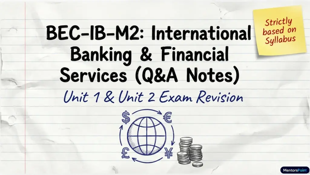 Introduction to International Banking and Financial Services (BEC-IB-M2)